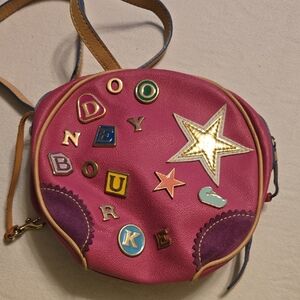 Dooney & Bourke Pink and Purple Vintqge Circle Backpack